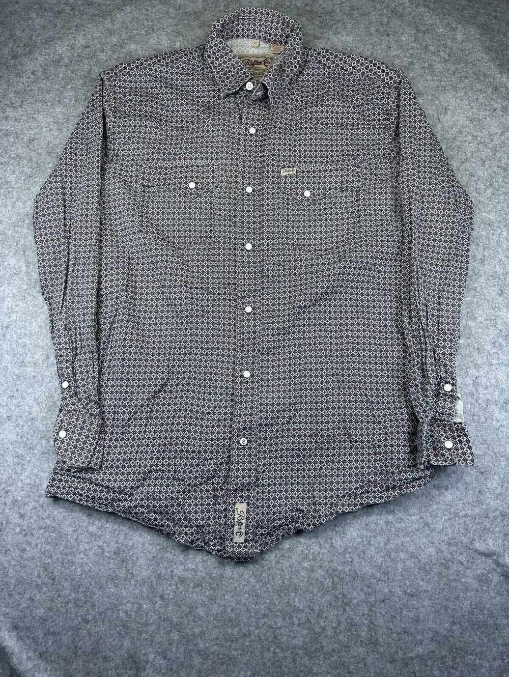 Pearl Snap Western Shirt Rafter C Cowboy Collection Long Sleeve Men's LT Cowboy